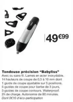 Monop' Tondeuse précision babyliss offre