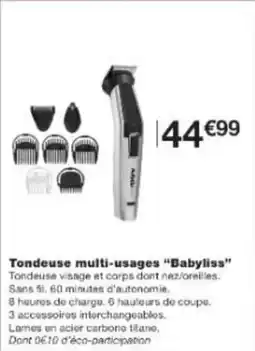 Monop' Tondeuse multi-usages babyliss offre