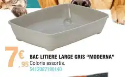 E.Leclerc Bac litiere large gris moderna offre