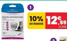 Animalis Francodex pipettes antiparasitaires icardine pour chat - 1ml x4 offre