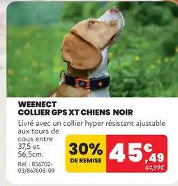 Animalis Weenect collier gps xt chiens noir offre