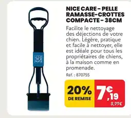 Animalis Nice care pelle ramasse-crottes compacte - 38cm offre