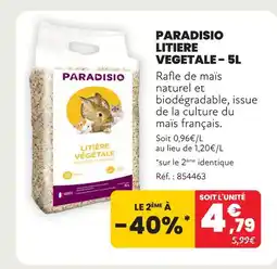 Animalis Paradisio litiere vegetale - 5l offre