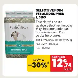 Animalis Selective foin fleole des pres 1,5kg offre