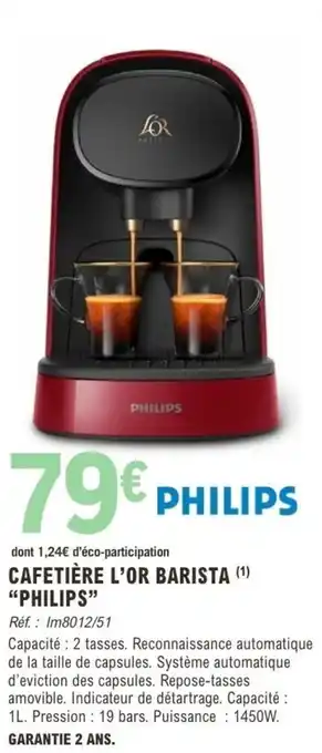 CAFETIÈRE L'OR BARISTA PHILIPS