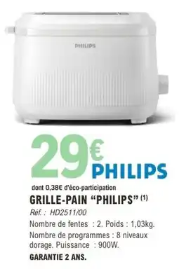 E.Leclerc GRILLE-PAIN PHILIPS offre