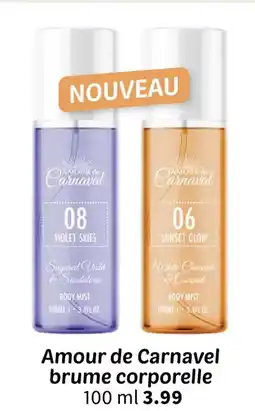 Wibra Amour de Carnavel brume corporelle 100 ml offre