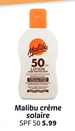 Wibra Malibu crème solaire offre