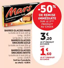 Super U BARRES GLACEES MARS offre