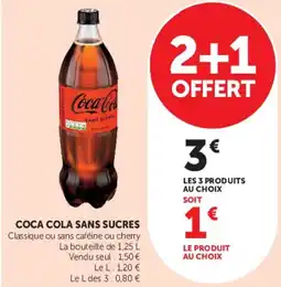 Super U COCA COLA SANS SUCRES offre