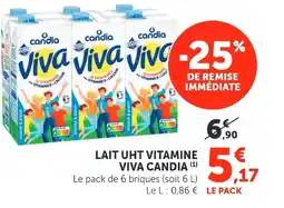 Super U LAIT UHT VITAMINE VIVA CANDIA offre
