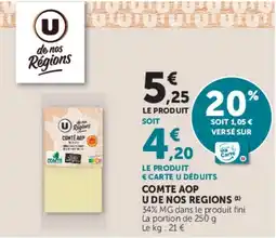 Super U COMTE AOP U DE NOS REGIONS offre