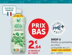 Super U SIROP U offre