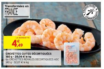 Intermarché Hyper Crevettes cuites décortiquées offre