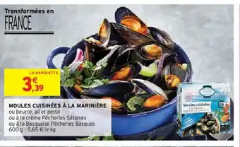 Intermarché Hyper Moules cuisinées à la marinière offre