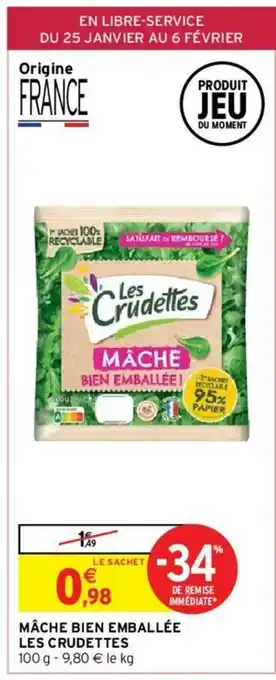 Mâche bien emballée les crudettes