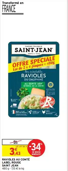 Intermarché Hyper Ravioles au comté label rouge offre