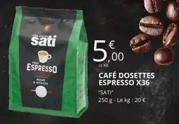 E.Leclerc CAFÉ DOSETTES ESPRESSO X36 offre