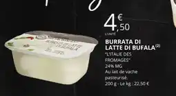 E.Leclerc BURRATA DI LATTE DI BUFALA offre