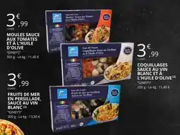 E.Leclerc MOULES SAUCE AUX TOMATES ET À L'HUILE D'OLIVE offre