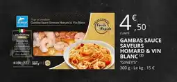 E.Leclerc GAMBAS SAUCE SAVEURS HOMARD & VIN BLANC offre