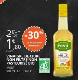 E.Leclerc VINAIGRE DE CIDRE NON FILTRÉ NON PASTEURISÉ BIO offre