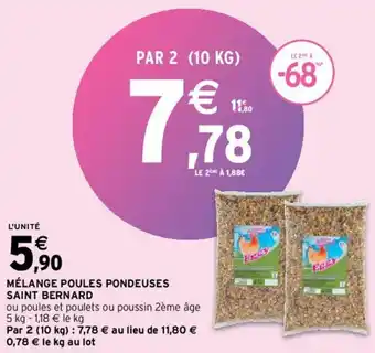 Intermarché Hyper Mélange poules pondeuses saint bernard offre