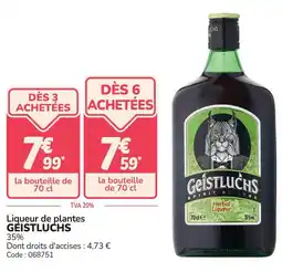 Promocash Liqueur de plantes geistluchs offre