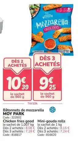 Promocash Bâtonnets de mozzarella μου park offre