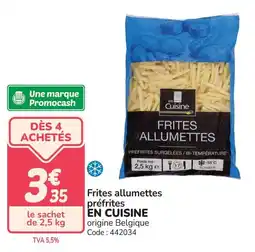 Promocash Frites allumettes préfrites en cuisine offre