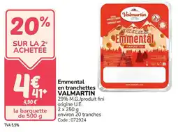 Promocash Emmental en tranchettes valmartin offre