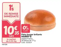Promocash Pains burger brillants harry's offre