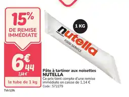 Promocash Pâte à tartiner aux noisettes nutella offre