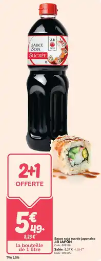 Promocash Sauce soja sucrée japonaise j.b japon offre