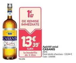 Promocash Apéritif anisé casanis offre