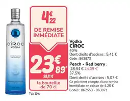 Promocash Vodka cîroc offre