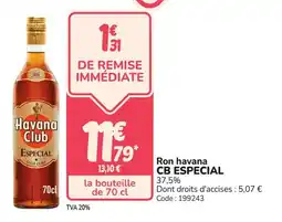 Promocash Ron havana cb especial offre
