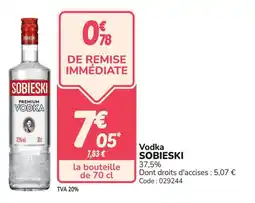 Promocash Vodka sobieski offre