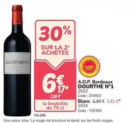 Promocash A.o.p. bordeaux dourthe n°1 offre