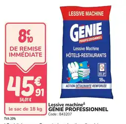 Promocash Lessive machine genie professionnel offre