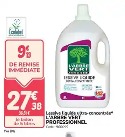 Promocash Lessive liquide ultra-concentrée l'arbre vert professionnel offre