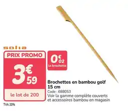 Promocash Brochettes en bambou golf offre