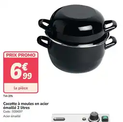 Promocash Cocotte à moules en acier émaillé offre
