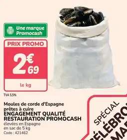 Promocash Moules de corde d'espagne prêtes à cuire engagement qualité restauration promocash offre