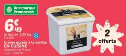 Promocash Crème glacée à la vanille en cuisine offre