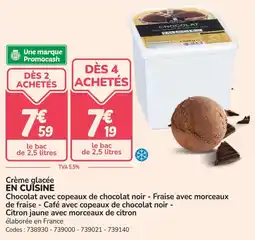 Promocash Crème glacée en cuisine offre