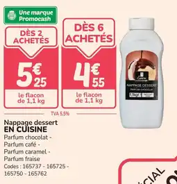 Promocash Nappage dessert en cuisine offre
