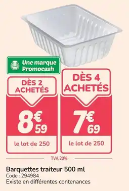 Promocash Barquettes traiteur offre