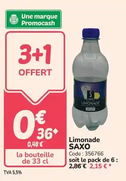 Promocash Limonade saxo offre