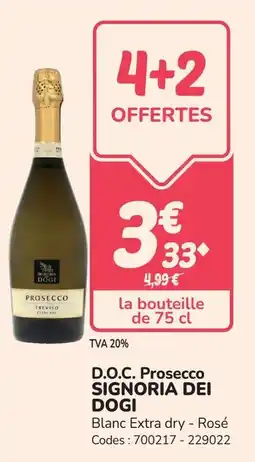 Promocash D.o.c. prosecco signoria dei dogi offre